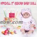 17 inch 42cm Handmade Lifelike Newborn Silicone Vinyl Reborn Baby Doll Full Body Birthday Gift   